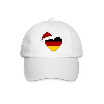 Drapeau de l’Allemagne Coeur de Noël - Casquette classique - blanc/blanc - Devant