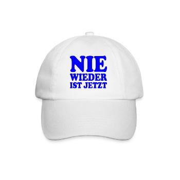 Nie wieder ist jetzt - Baseballkappe - Weiß/Weiß - Vorne