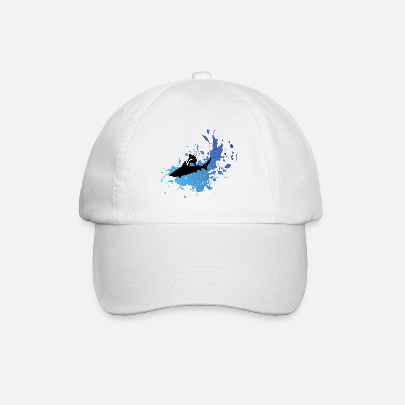 Ride the wave! - Baseballkappe - Weiß/Weiß