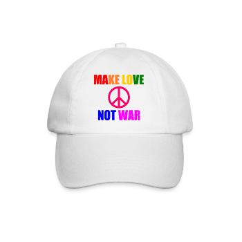 Make love not war - Casquette classique - blanc/blanc - Devant