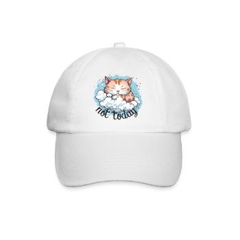 chat qui dort, humour drôle de chat - Casquette classique - blanc/blanc - Devant