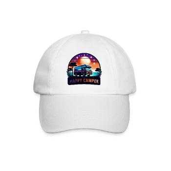 Sunset  Happy Camper Van - Baseball Cap - white/white - Front