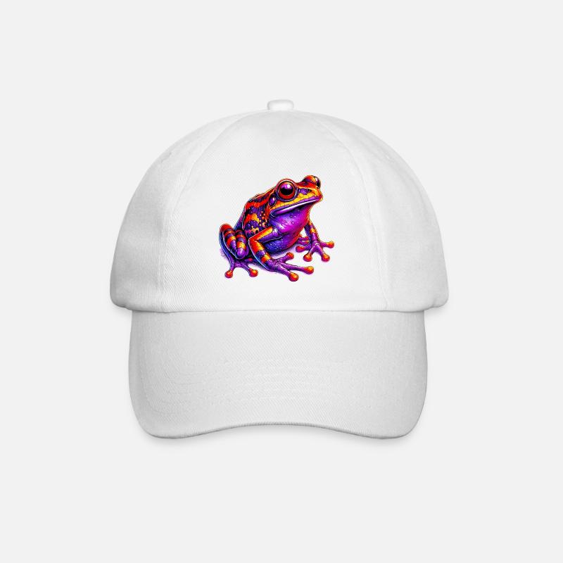 Frosch - Baseballkappe - Weiß/Weiß