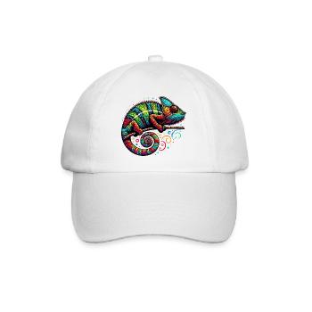 Chamäleon - Baseballkappe - Weiß/Weiß - Vorne
