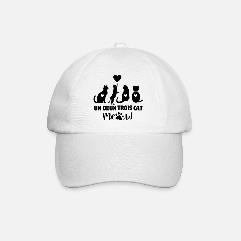 chat, cat, chat mignon, amoureux des chats - Casquette classique - blanc/blanc