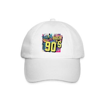 90s 90s Music Colorful Party Carnival Costume - Baseball Cap - white/white - Front