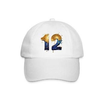 NR. 12 NUMMER 12 COOL 12. GEBURTSTAG - Baseballkappe - Weiß/Weiß - Vorne