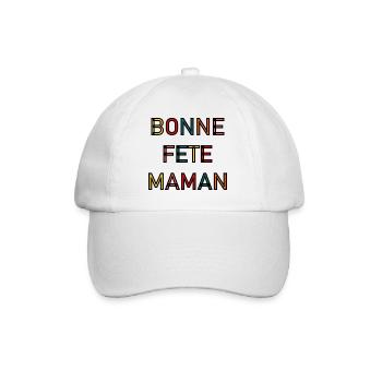 MOM. MOTHER'S DAY. HAPPY BIRTHDAY - Baseball Cap - white/white - Front