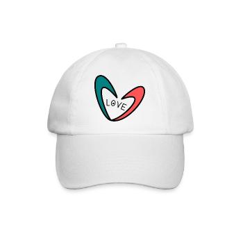 LOVE. HEART. HEARTS. HEART. FATHER's DAY - Baseball Cap - white/white - Front