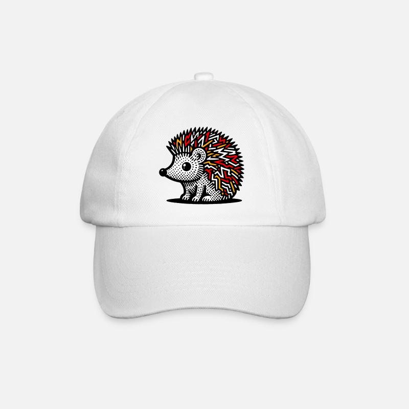 Hedgehog - Baseball Cap - white/white