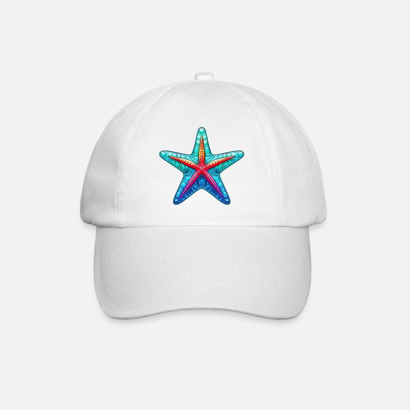 Seestern - Baseballkappe - Weiß/Weiß