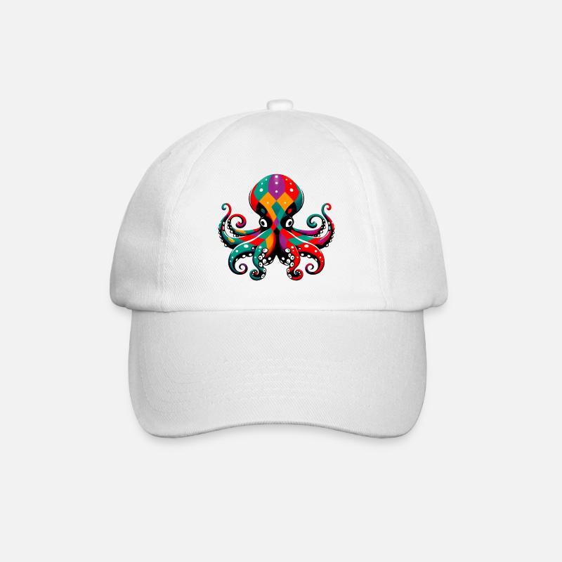 Pieuvre arlequin - Casquette classique - blanc/blanc