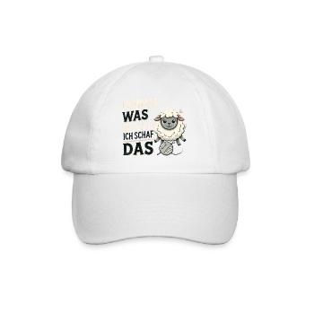 Komme was wolle ich Schaf das - Baseballkappe - Weiß/Weiß - Vorne