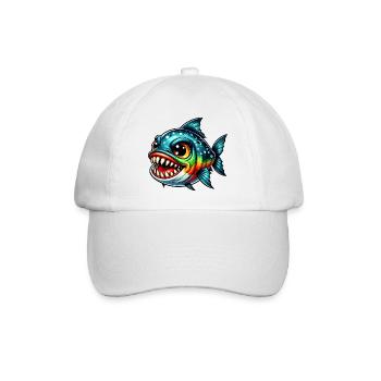 Piranha - Baseballkappe - Weiß/Weiß - Vorne
