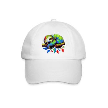 Faultier - Baseballkappe - Weiß/Weiß - Vorne