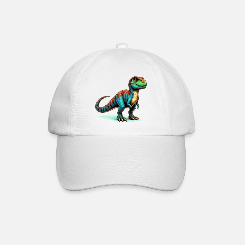 Dinosaurier - Baseballkappe - Weiß/Weiß