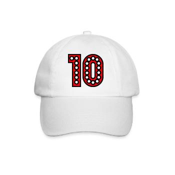 10. 10 YEARS. 10th ANNIVERSARY. 10 YEAR ANNIVERSARY. - Baseball Cap - white/white - Front