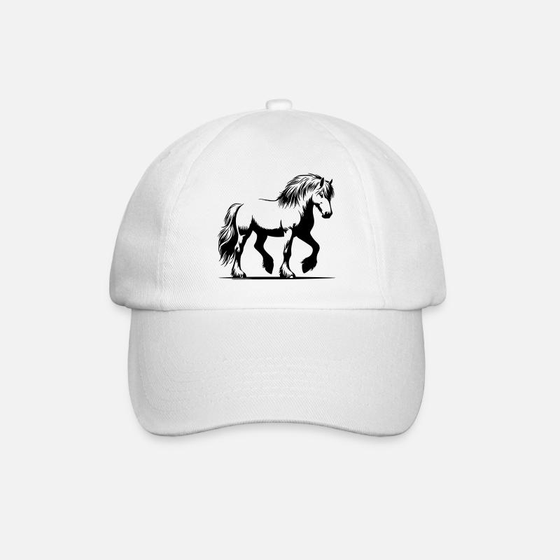 Pferd Isländer Islandpony Islandpferd - Baseballkappe - Weiß/Weiß
