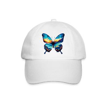 Schmetterling - Baseballkappe - Weiß/Weiß - Vorne