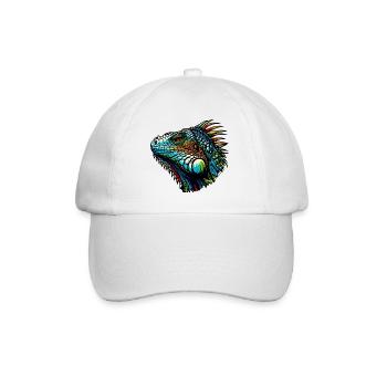 Leguan - Baseballkappe - Weiß/Weiß - Vorne