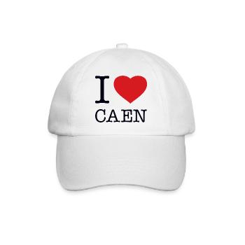 I LOVE CAEN - Baseballkappe - Weiß/Weiß - Vorne