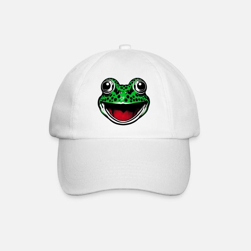 Frosch - Baseballkappe - Weiß/Weiß