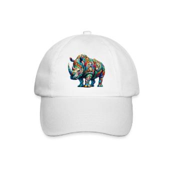 Rhinoceros - Baseball Cap - white/white - Front