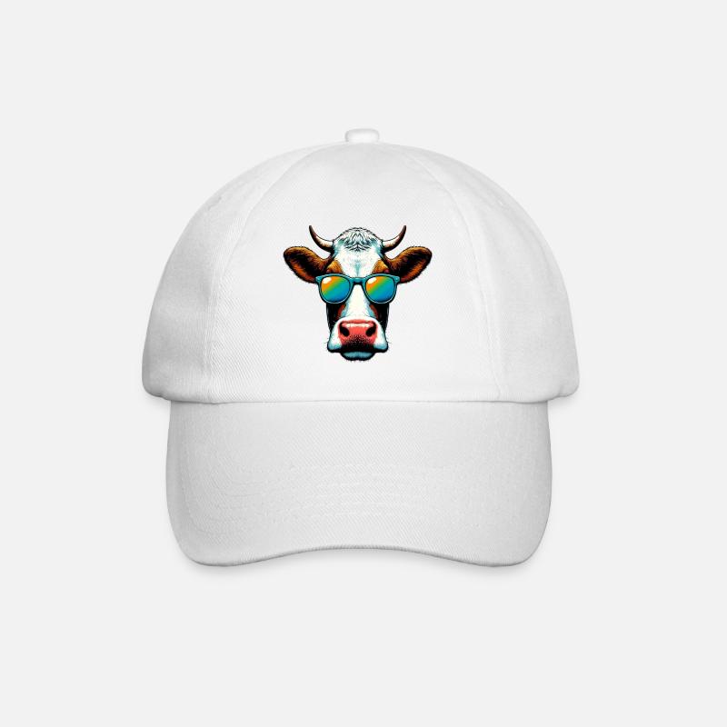 Kuh - Baseballkappe - Weiß/Weiß
