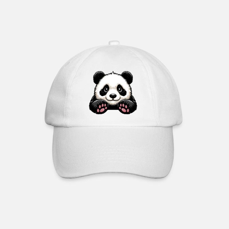 Panda - Baseballkappe - Weiß/Weiß