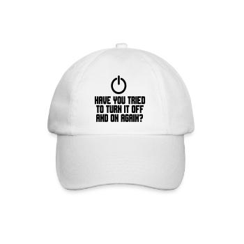 Avez-vous essayé d’éteindre et de rallumer le PC ? # - Casquette classique - blanc/blanc - Devant