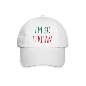I'M SO ITALIAN Italy Italien - Baseball Cap - white/white - Front