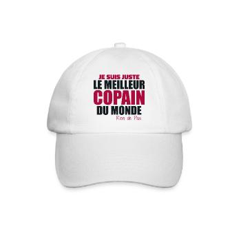 I'm just the best friend in the world - Baseball Cap - white/white - Front