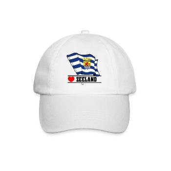Flagge Zeeland Herz ZEELAND - Baseballkappe - Weiß/Weiß - Vorne