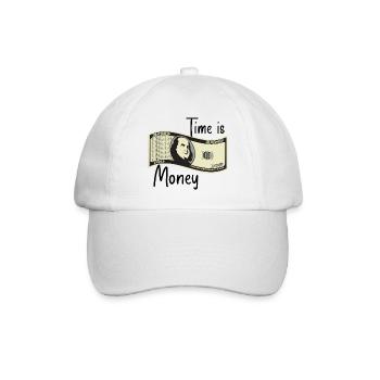 Time is money - Baseball Cap - white/white - Front