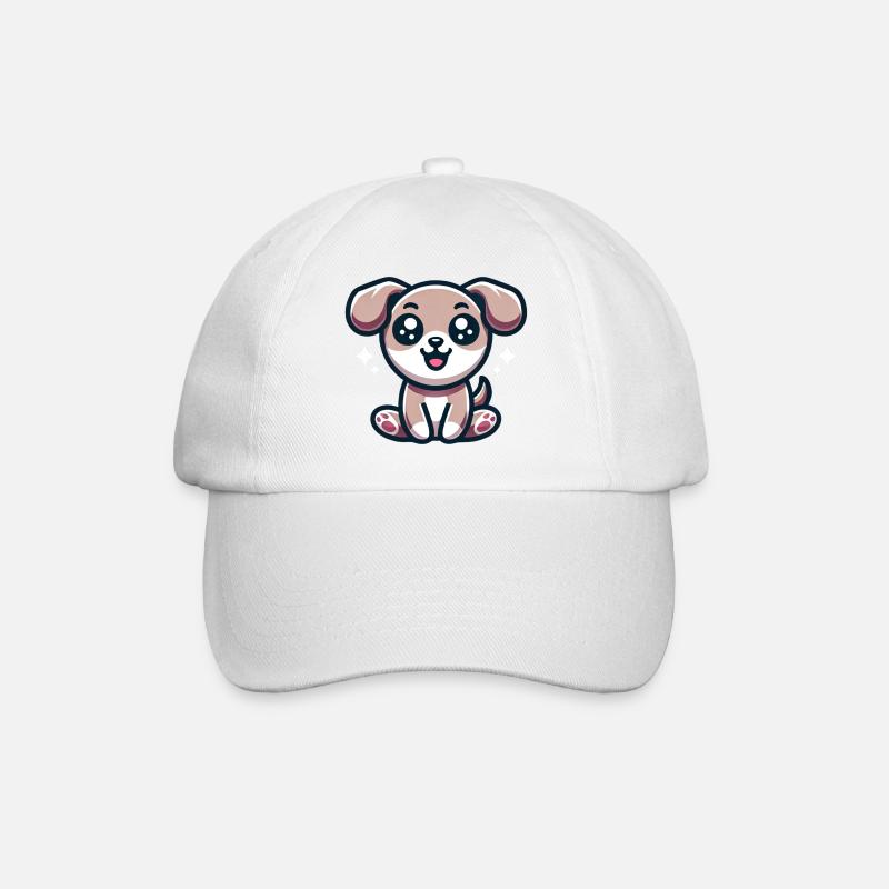 Cute Dog - Baseball Cap - white/white