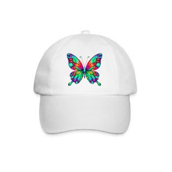 Schmetterling - Baseballkappe - Weiß/Weiß - Vorne
