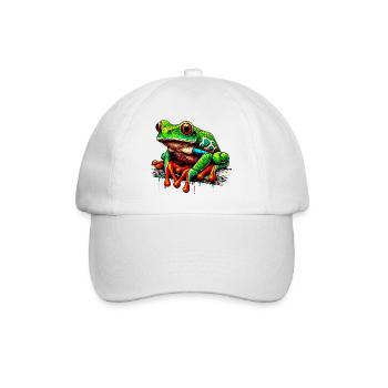Frog - Baseball Cap - white/white - Front