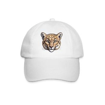 Tiger Head - Animal Design - Baseballkappe - Weiß/Weiß - Vorne