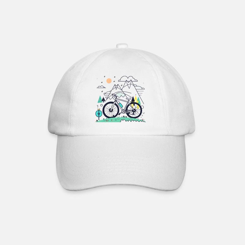 Fahrradfahrer - Baseballkappe - Weiß/Weiß
