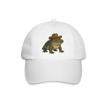 Prehistoric Amphibian Cartoon Texas Evolution - Baseball Cap - white/white - Front