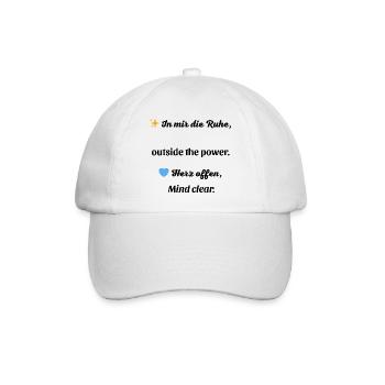 Outside the power - Baseball Cap - white/white - Front