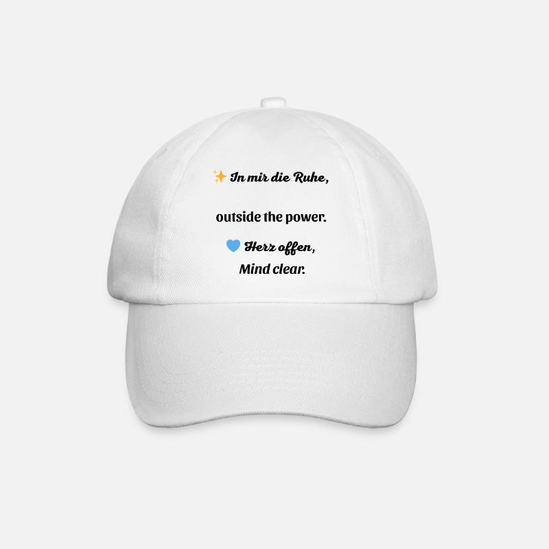 In mir die Ruhe – Outside the power - Baseballkappe - Weiß/Weiß