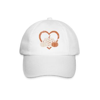 Leopard Print Pumpkin - Baseball Cap - white/white - Front