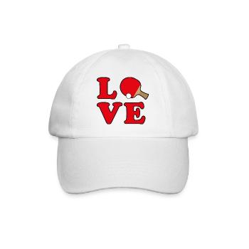 Tischtennis Liebe - Baseballkappe - Weiß/Weiß - Vorne