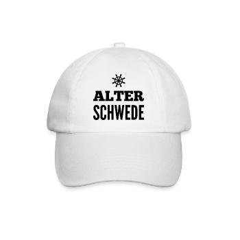 Alter Schwede Fun Design - Baseballkappe - Weiß/Weiß - Vorne