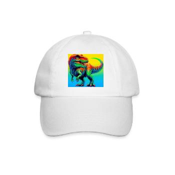 dinosaur - Baseball Cap - white/white - Front