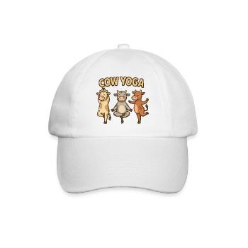 Illustration de yoga de vache - Casquette classique - blanc/blanc - Devant