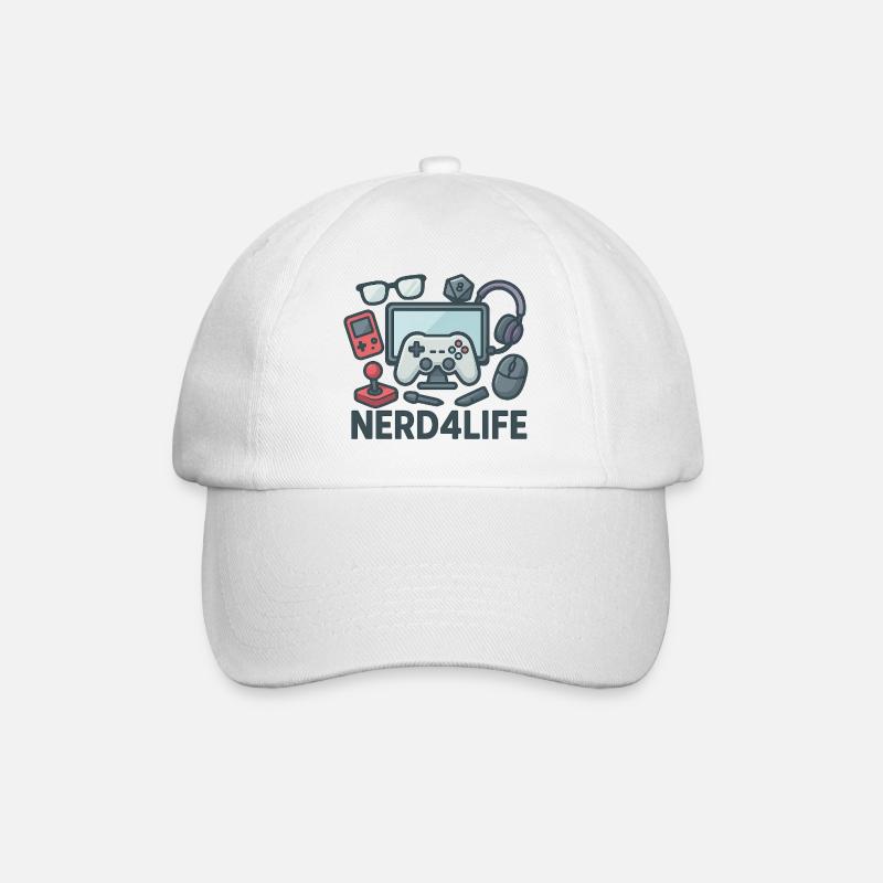 Conception de jeux et de style de vie nerd - Casquette classique - blanc/blanc