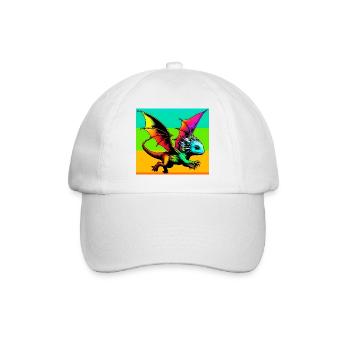 Drache - Baseballkappe - Weiß/Weiß - Vorne