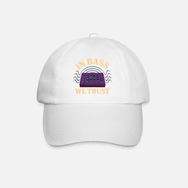 In Bass We Trust – DJ Mixer Techno Design - Casquette classique - blanc/blanc